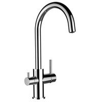 3-WEGE-KÜCHENARMATUR, Verchromt, 360° schwenkbar - Chromfarben, Metall (17.4/36.8/17.4cm) - VIZIO