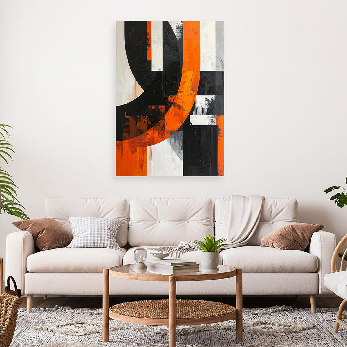 LEINWANDBILD 3D und geometrisch 40x60cm - Orange, Textil (40/60cm) - Feeby