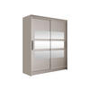 SCHWEBETÜRENSCHRANK Westa VII - Kaschmir/Silberfarben, Holzwerkstoff/Metall (150/200/58cm) - MIRJAN24
