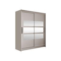 SCHWEBETÜRENSCHRANK Westa VII - Kaschmir/Silberfarben, Holzwerkstoff/Metall (150/200/58cm) - MIRJAN24
