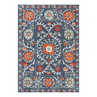 TEPPICH Nordic Suzani 170/240 cm - Blau, Textil (170/240cm) - Louis De Poortere