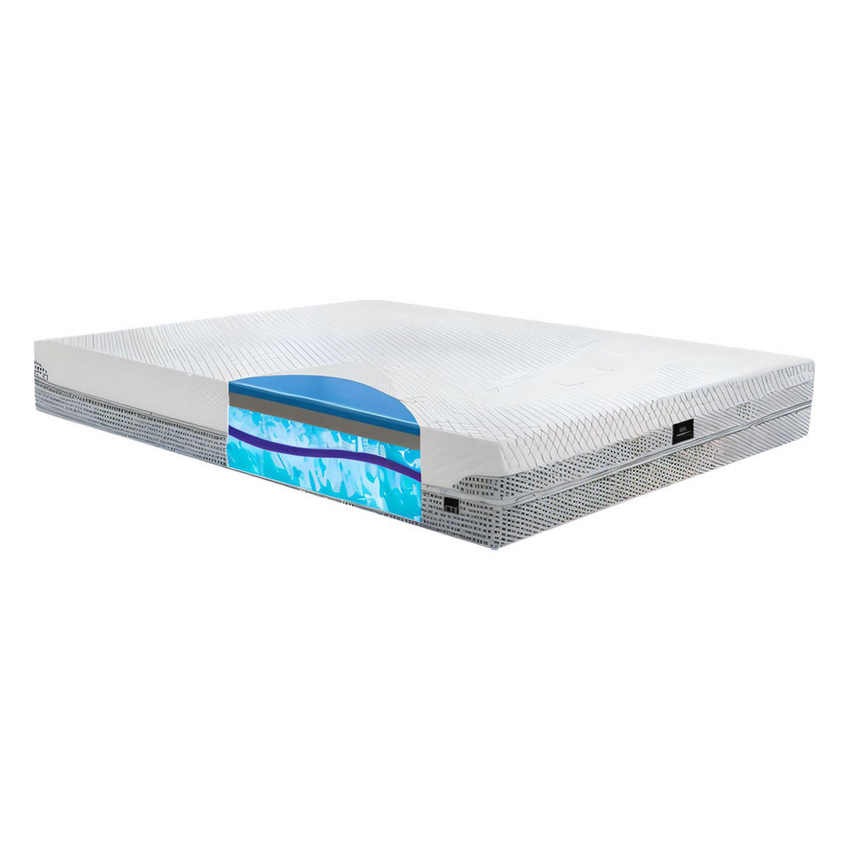 SCHAUMMATRATZE Body Line - Weiß, Textil (180/200cm) - Mr Mattress