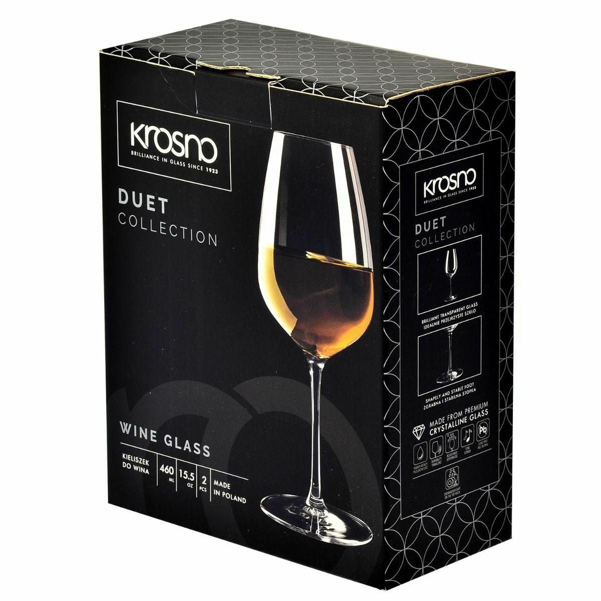 WEINGLÄSER, 2er-Set, 460 ml - Transparent, Glas (0.46L) - Krosno Glass