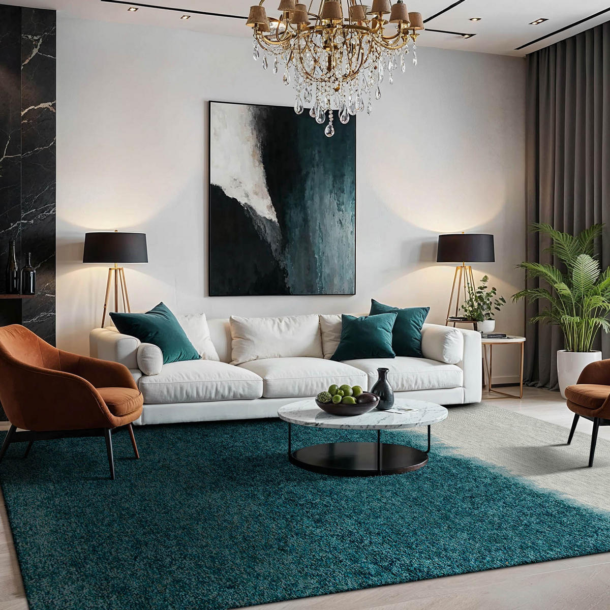 TEPPICH Deep Water Lola&Moi 200/280 cm - Blau, Kunststoff/Textil (200/280cm) - Lola&Moi