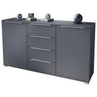 SIDEBOARD Linio Anthrazit matt - Anthrazit, Holzwerkstoff (138.5/75.5/35cm) - Vladon