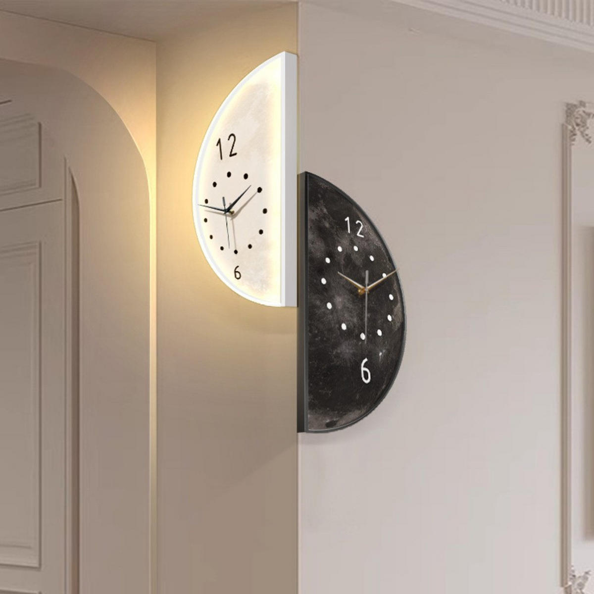 WANDUHR, Acrylmaterial, Durchmesser: 60 cm, EU-Stecker - Weiß, Kunststoff (30/6/60cm) - Weltevree