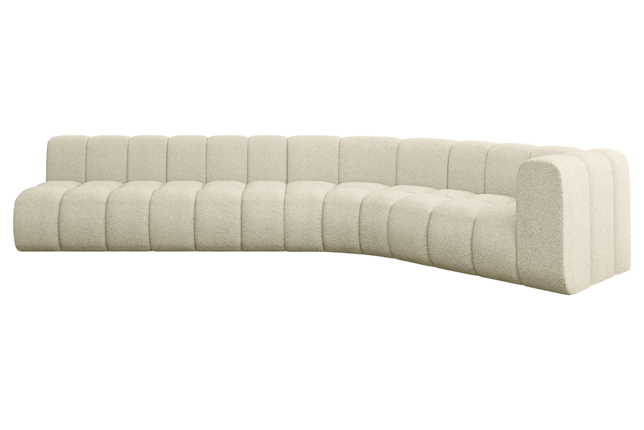 ECKSOFA modulares Sofa Karex-L2 - 399x194x70 cm Beige - Beige, Holzwerkstoff/Textil (399/194cm) - ALTDECOR