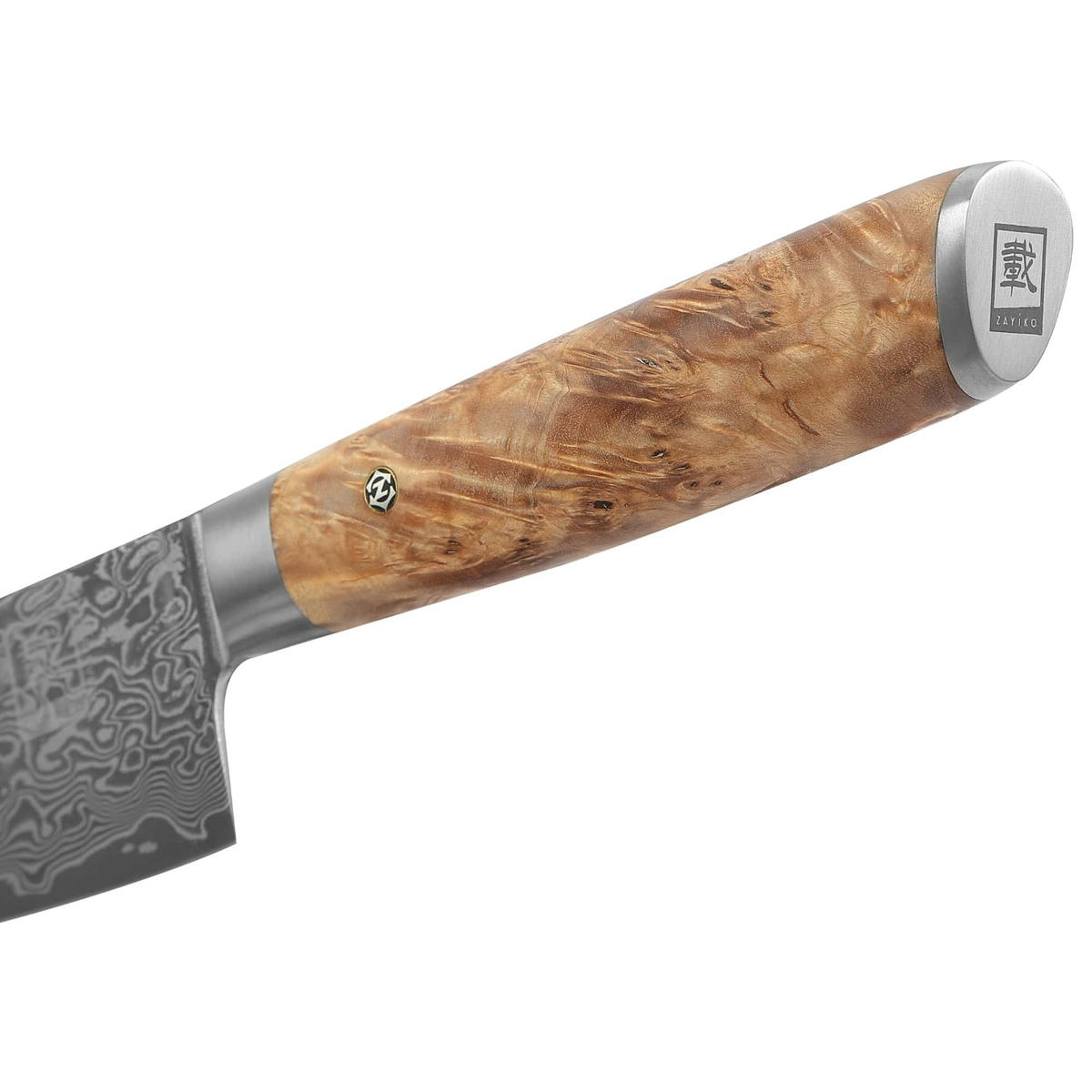 CHEFMESSER KIRITSUKE 20 cm - Birkefarben, Holz/Metall (34cm) - Zayiko