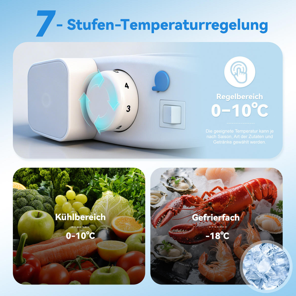 KÜHL-GEFRIER-KOMBINATION 60 l, (Size) - 200x100, Energieeffizienzklasse E, Cremeweiß - Creme, Metall (45/89/41cm) - FOHERE