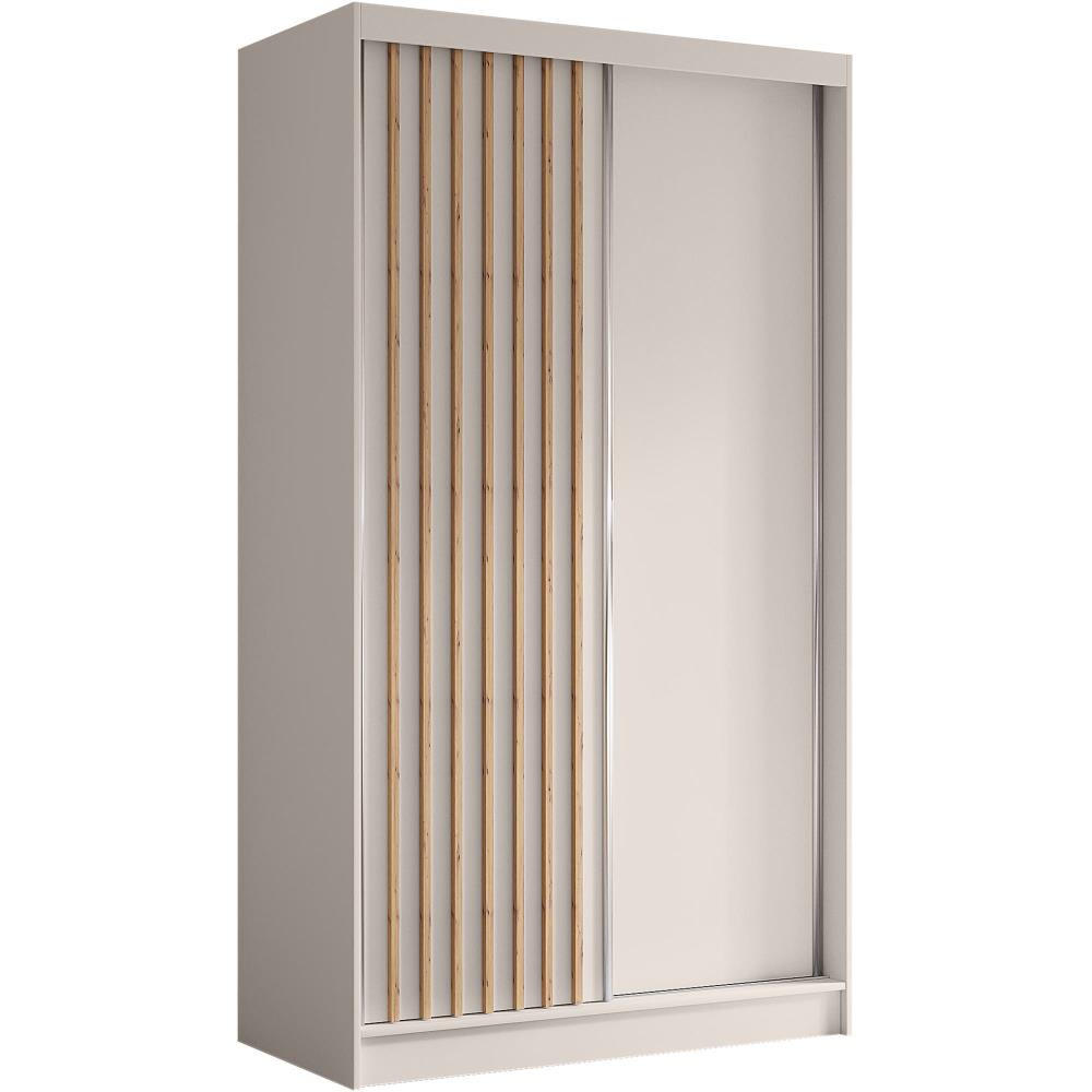 SCHWEBETÜRENSCHRANK Helios II 120/216/61 kaschmir mit Schubladen - Kaschmir, Holzwerkstoff (120/216/61cm) - Beautysofa