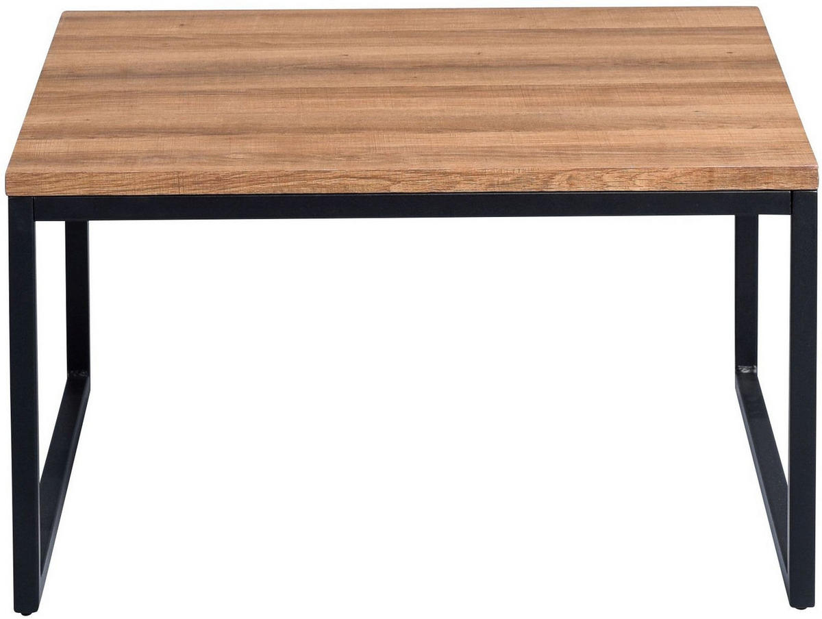 COUCHTISCH Jakarta mit Metallgestell Rechteckig Eiche Dekor 60/35/60 cm - Braun, Holz (60/35/8.1cm) - M2 Kollektion