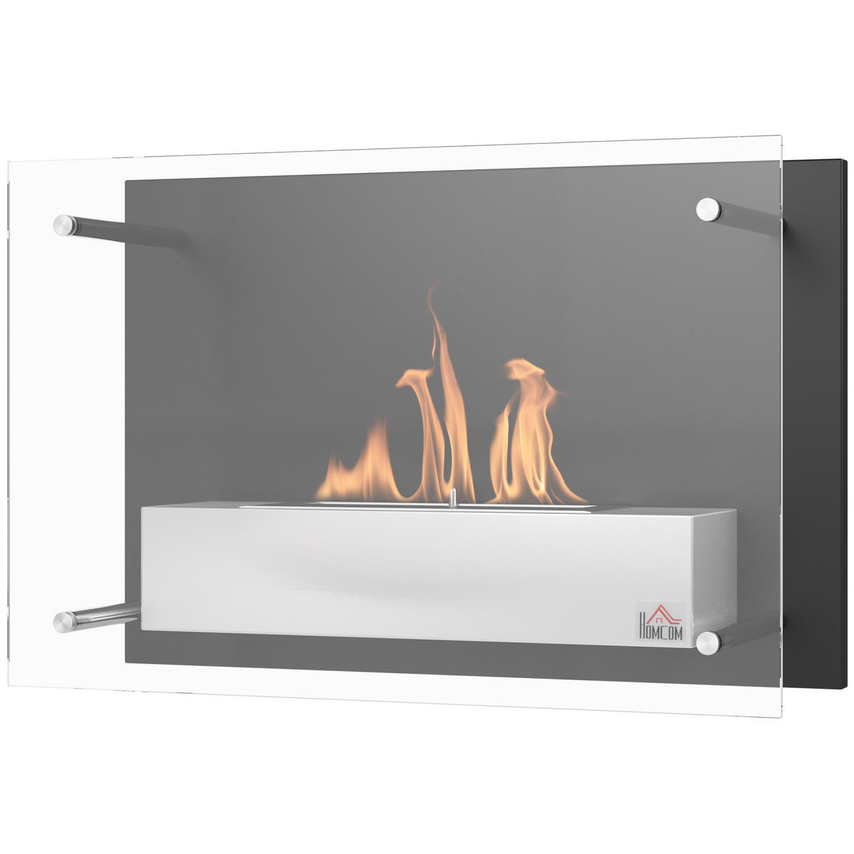 ETHANOLKAMIN DE-17020 Wandmontage 0,9 L Brenner Schwarz - Schwarz, Metall (60/40/22cm) - ComfortXL