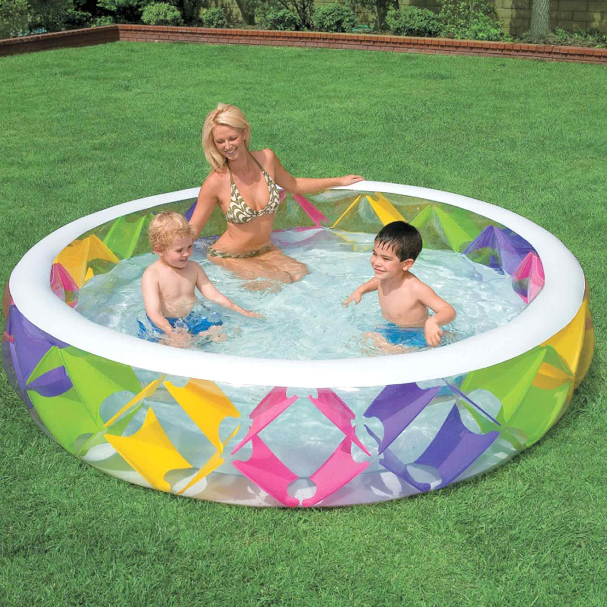 SCHWIMMBECKEN - Multicolor, Textil (229/229/56cm) - INTEX