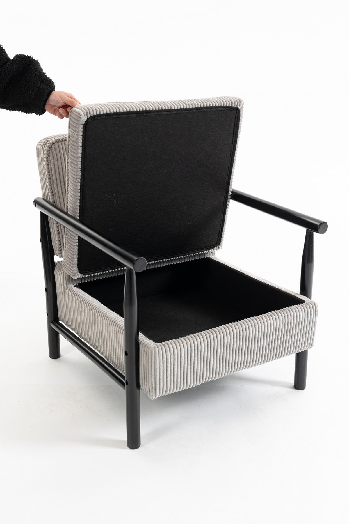 SESSEL Akzentstuhl mit Lendenpolster, DE-42320, Hellgrau - Hellgrau, Holzwerkstoff (66/73/83cm) - ComfortXL