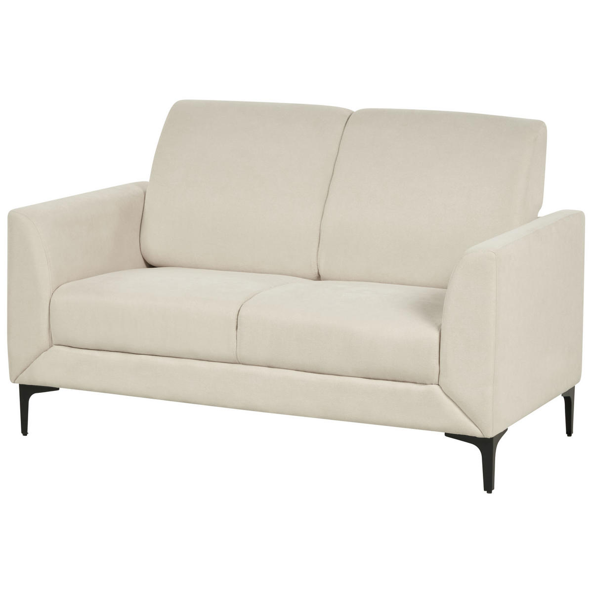 2-SITZER-SOFA beige Fenes - Beige/Schwarz, Textil (142/90/75cm) - Beliani