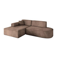ECKSOFA Ottomane Links IREA-L1-v3 - 232x165x77 cm Braun - Braun, Holzwerkstoff/Textil (232/165cm) - ALTDECOR