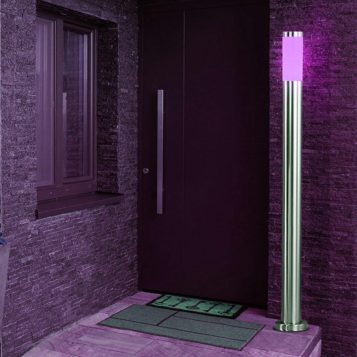LED WEGELEUCHTE Stehlampe Anthrazit Aluminium - Silberfarben, Metall (12.7/12.7/110cm) - Globo Lighting