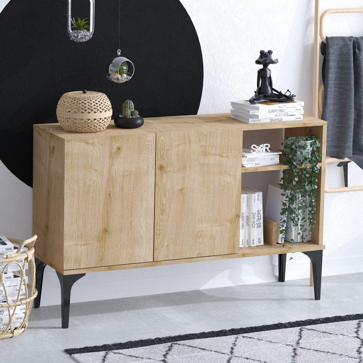 BUFFETSCHRANK oscar beige - Beige, Holz (40/80/120cm) - Habitat Garten