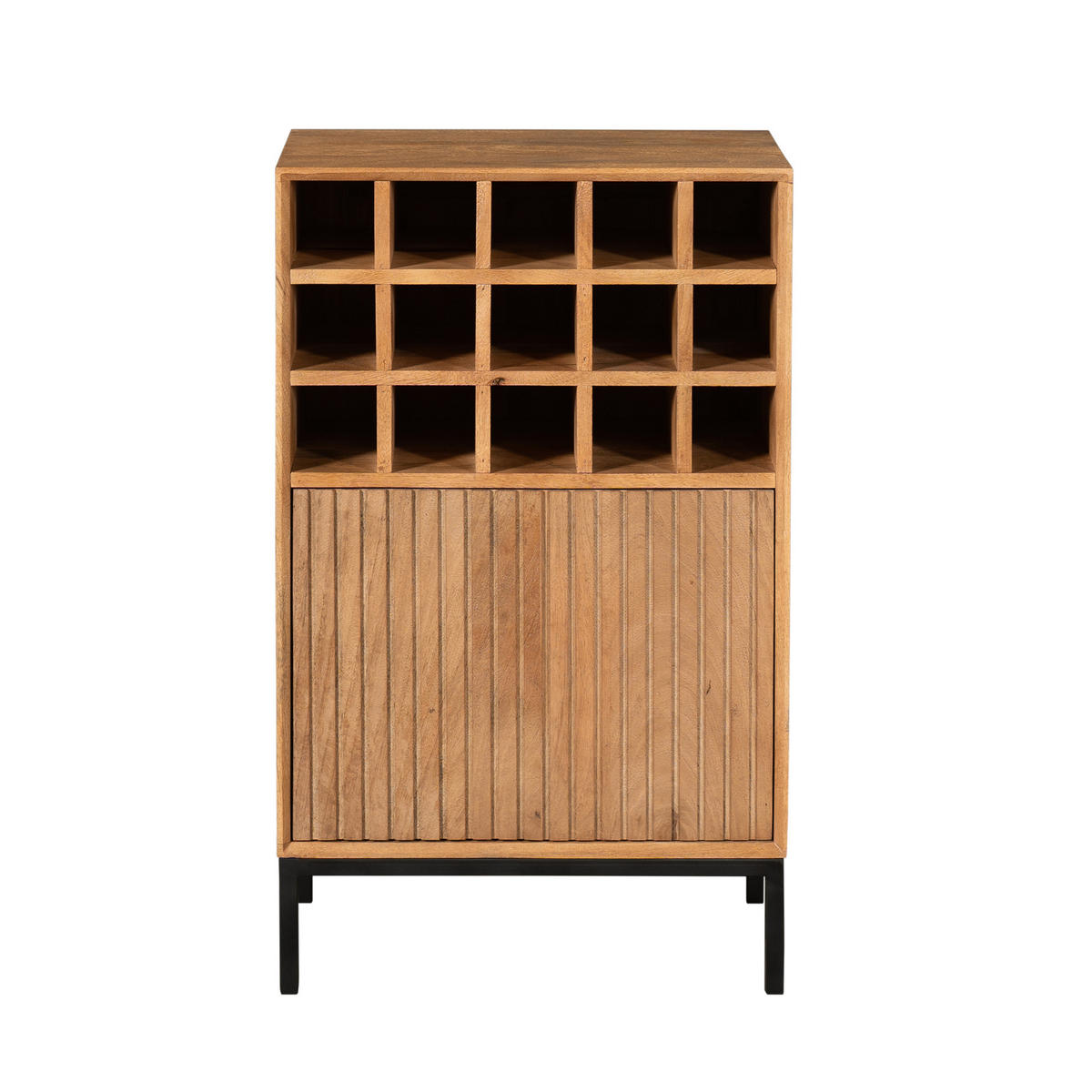 WEINSCHRANK Madison Braun 35/55/90 cm - Braun, Holz (55/90/35cm) - Starfurn