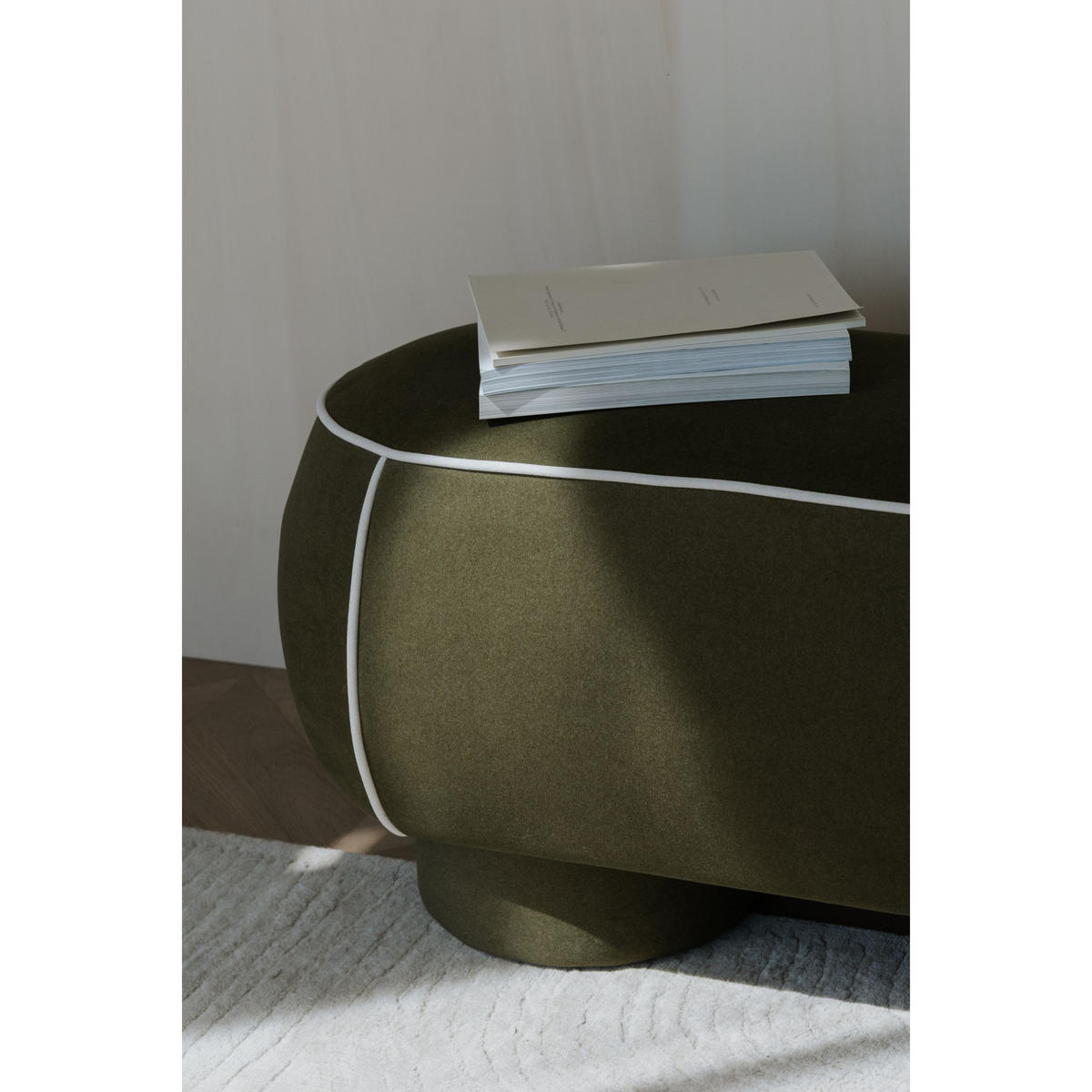 SITZBANK Marina Hocker M Grün - Grün, Kunststoff (77.5/49/45.5cm) - Housecraft Living
