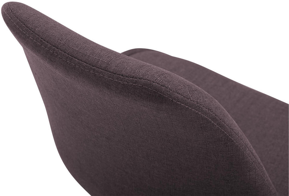 DREHSTUHL Stoff braun - Schwarz/Braun, Textil/Metall (48/76/57cm) - CLP