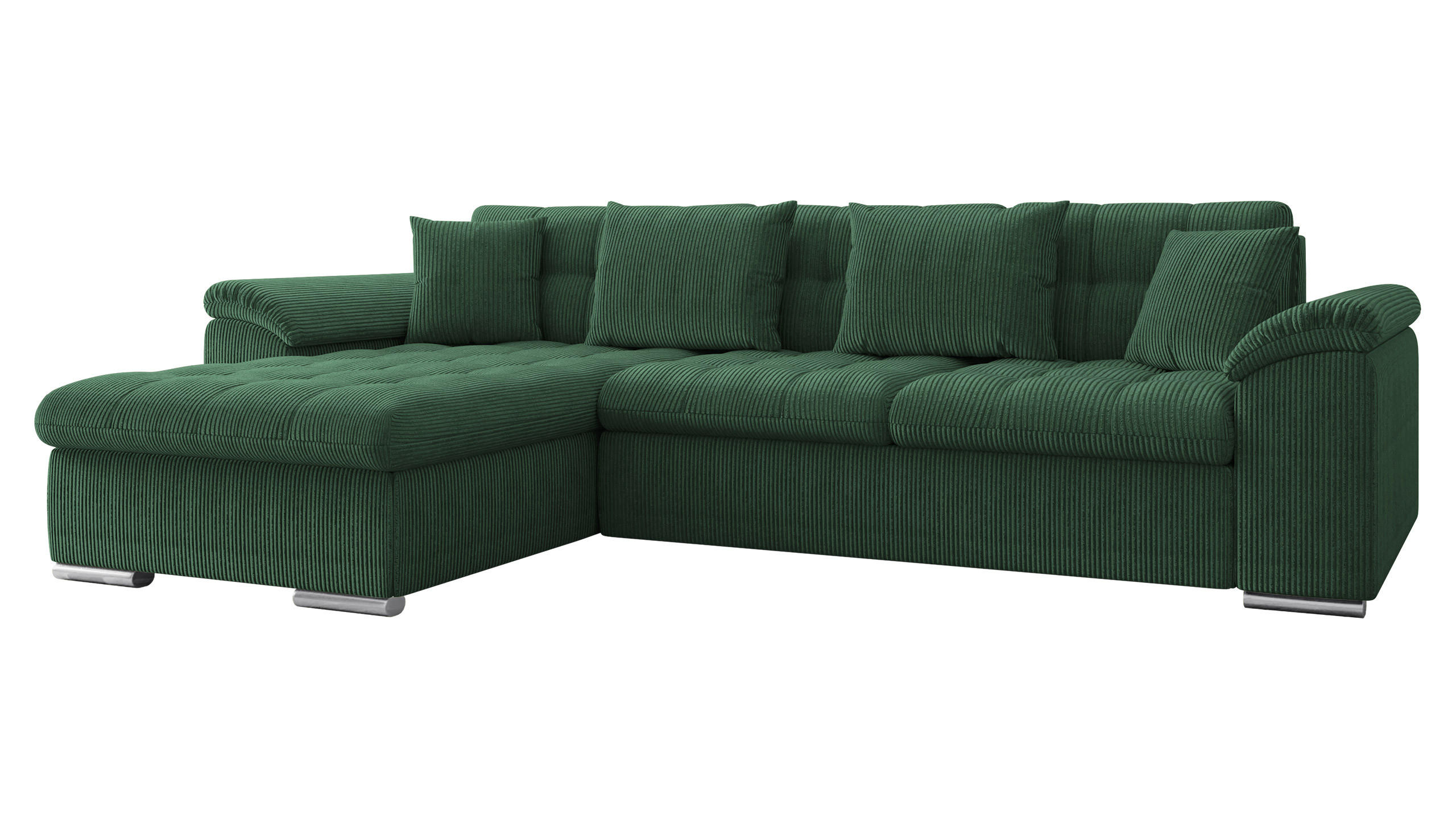 COLTAR Diana Reiat, Stanga - verde închis, material textil/lemn (280/160cm) - MIRJAN24