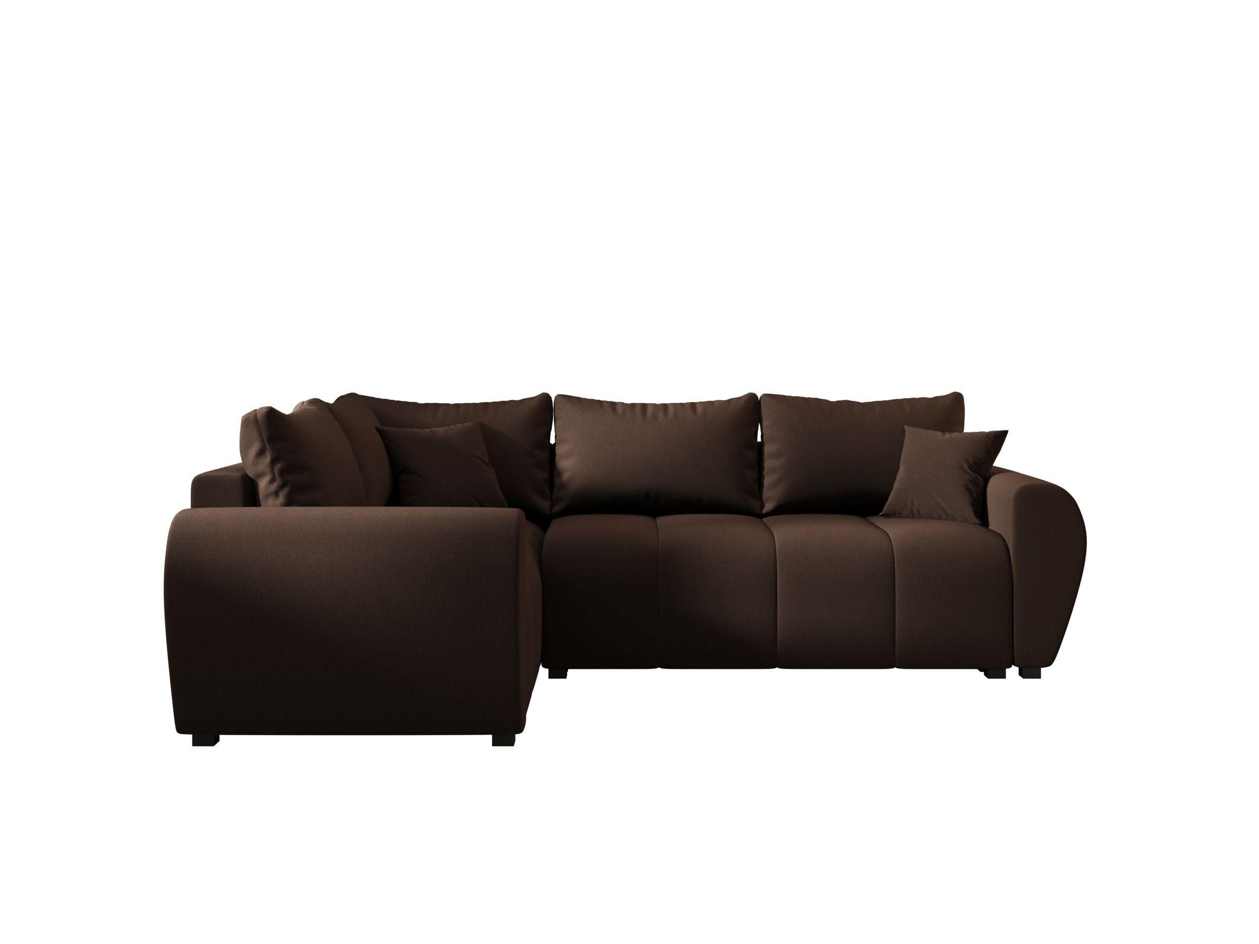 ECKSOFA MOLISA L PLUS Cosmic 800 Links mit Schlaffunktion - Braun, Textil (235/175cm) - Bedante