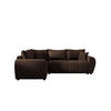 ECKSOFA MOLISA L PLUS Cosmic 800 Links mit Schlaffunktion - Braun, Textil (235/175cm) - Bedante