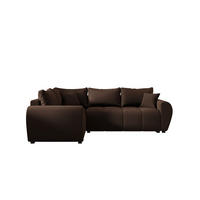 ECKSOFA MOLISA L PLUS Cosmic 800 Links mit Schlaffunktion - Braun, Textil (235/175cm) - Bedante