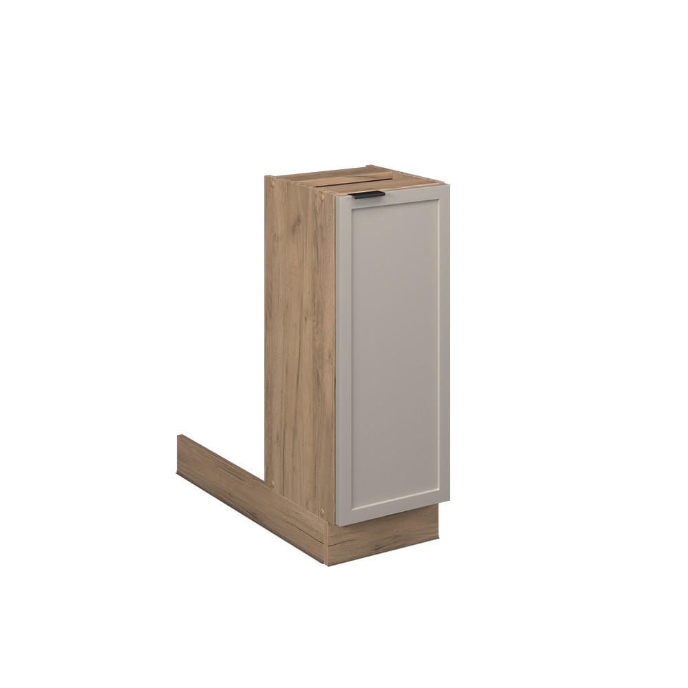 KÜCHENINSEL Fame-Line GrauBeige 30 cm ohne AP - Greige/Eiche Wotan, Holzwerkstoff (30/82/70cm) - Vicco