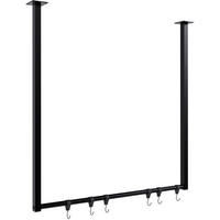 KLEIDERSTÄNDER 150x38x120-schwarz-Metall - Schwarz, Metall (80/80/7cm) - CLP