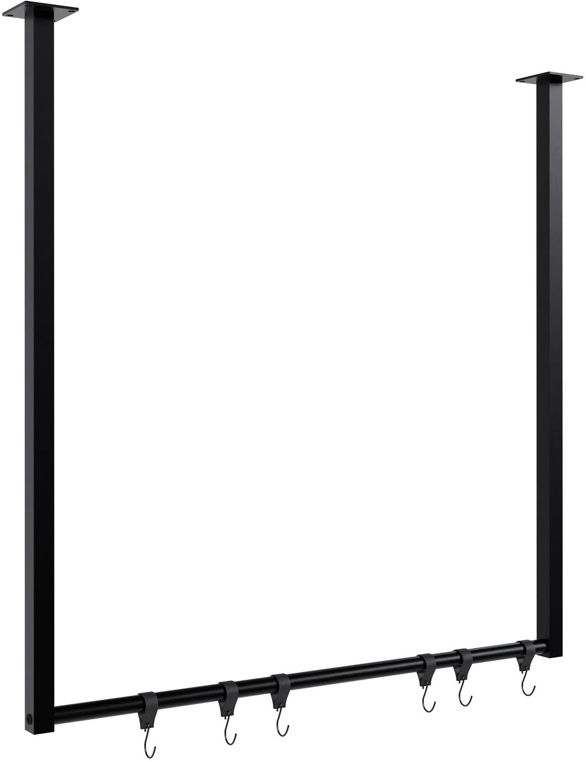KLEIDERSTÄNDER 150x38x120-schwarz-Metall - Schwarz, Metall (80/80/7cm) - CLP