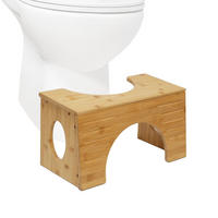 TOALETNÝ stolček - svetlohnedá, drevo (44.5/19.5/25cm) - Relaxdays
