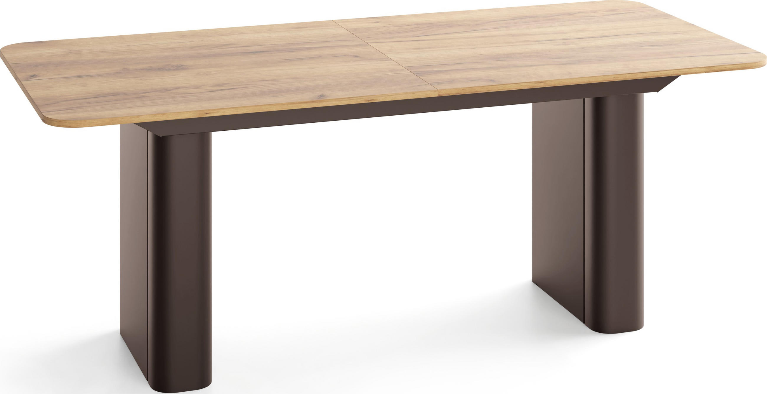 ESSTISCH Riven rechteckig ausziehbar verlängerbar mit Butterfly-Auszug, Eiche Braun 200-296/90/76 cm - Eiche Wotan/Braun, Holzwerkstoff/Metall (90/296/76cm) - WFL GROUP