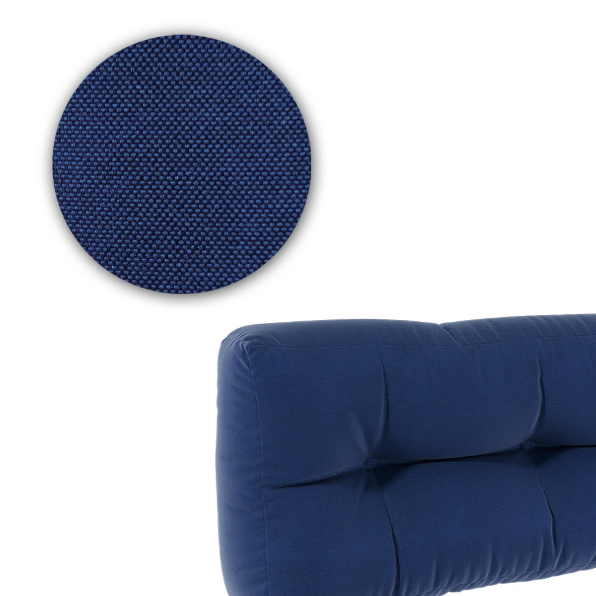 PALETTENKISSEN Flocken Blau 120 x 40 cm - Blau, Textil (120/40/20cm) - Vicco