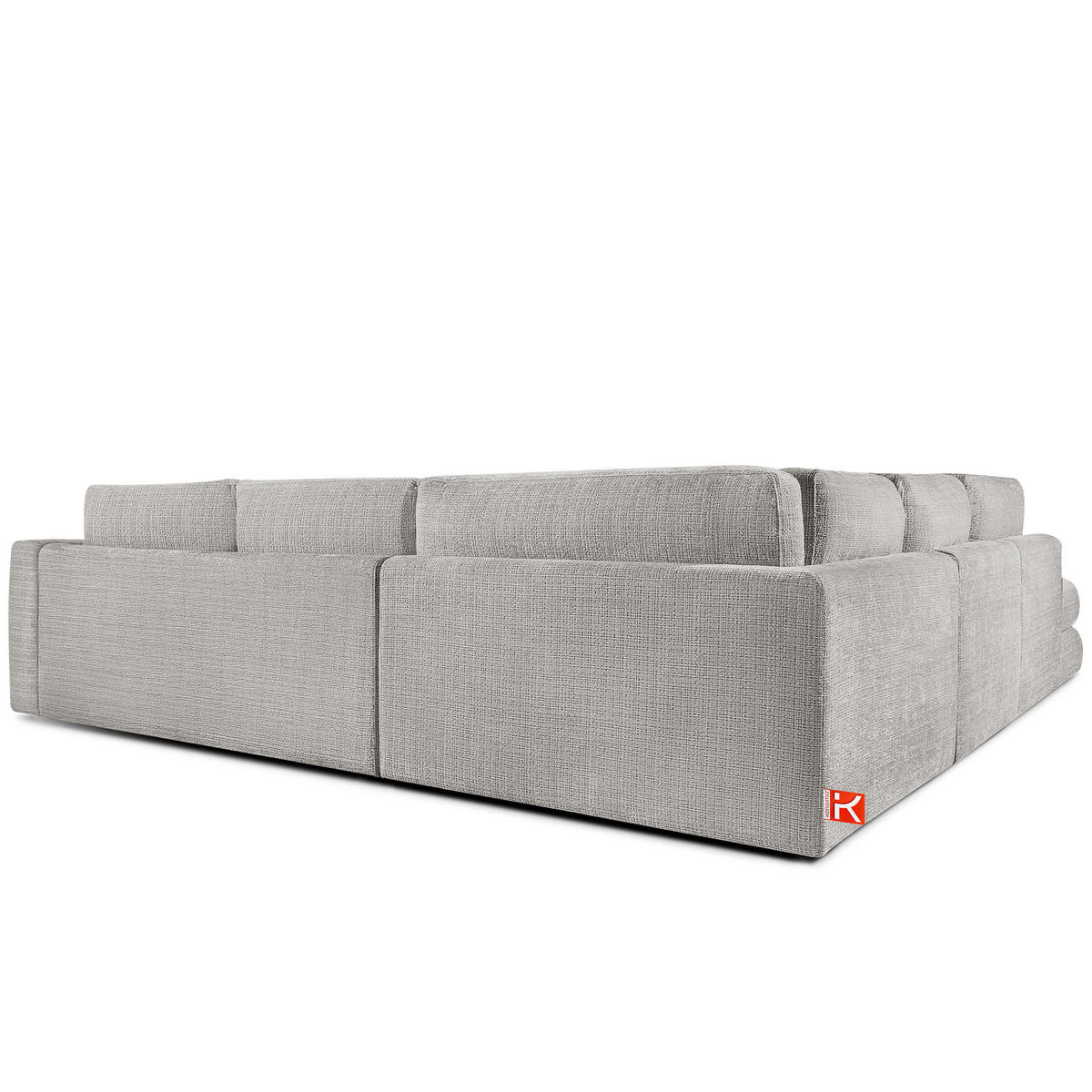 ECKSOFA rechts VERUS - Hellgrau, Holz/Holzwerkstoff (297/248cm) - KONSIMO®