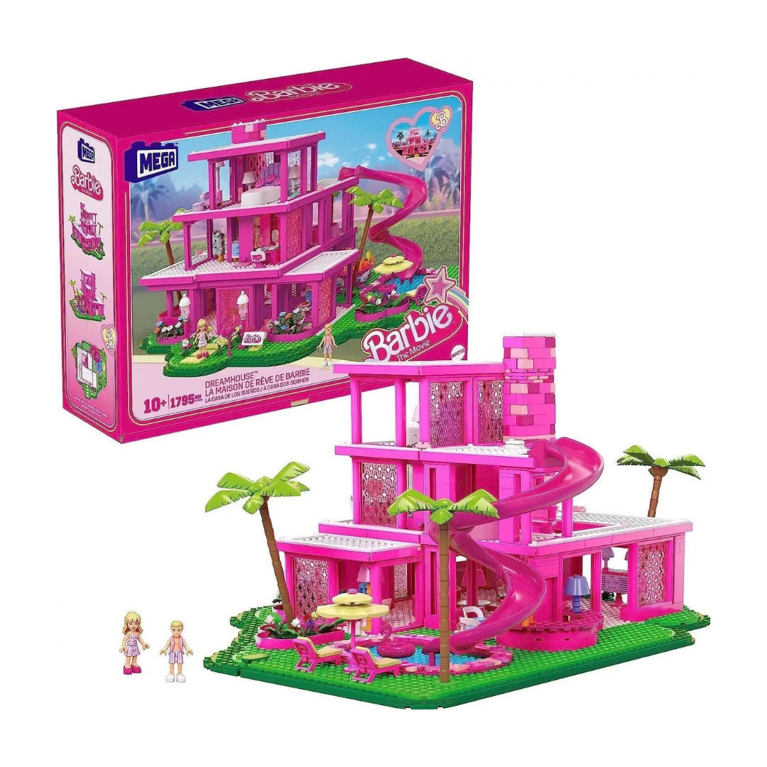 PUPPENHAUS Barbie Movie Traumvilla Bauset 1795 Teile, Puppenvilla, Spielhaus, Bausteinset, Barbie Haus, Spielzeug Set, Rollenspiel, Sammler Set - Pink, Kunststoff (50/30/30cm) - Barbie