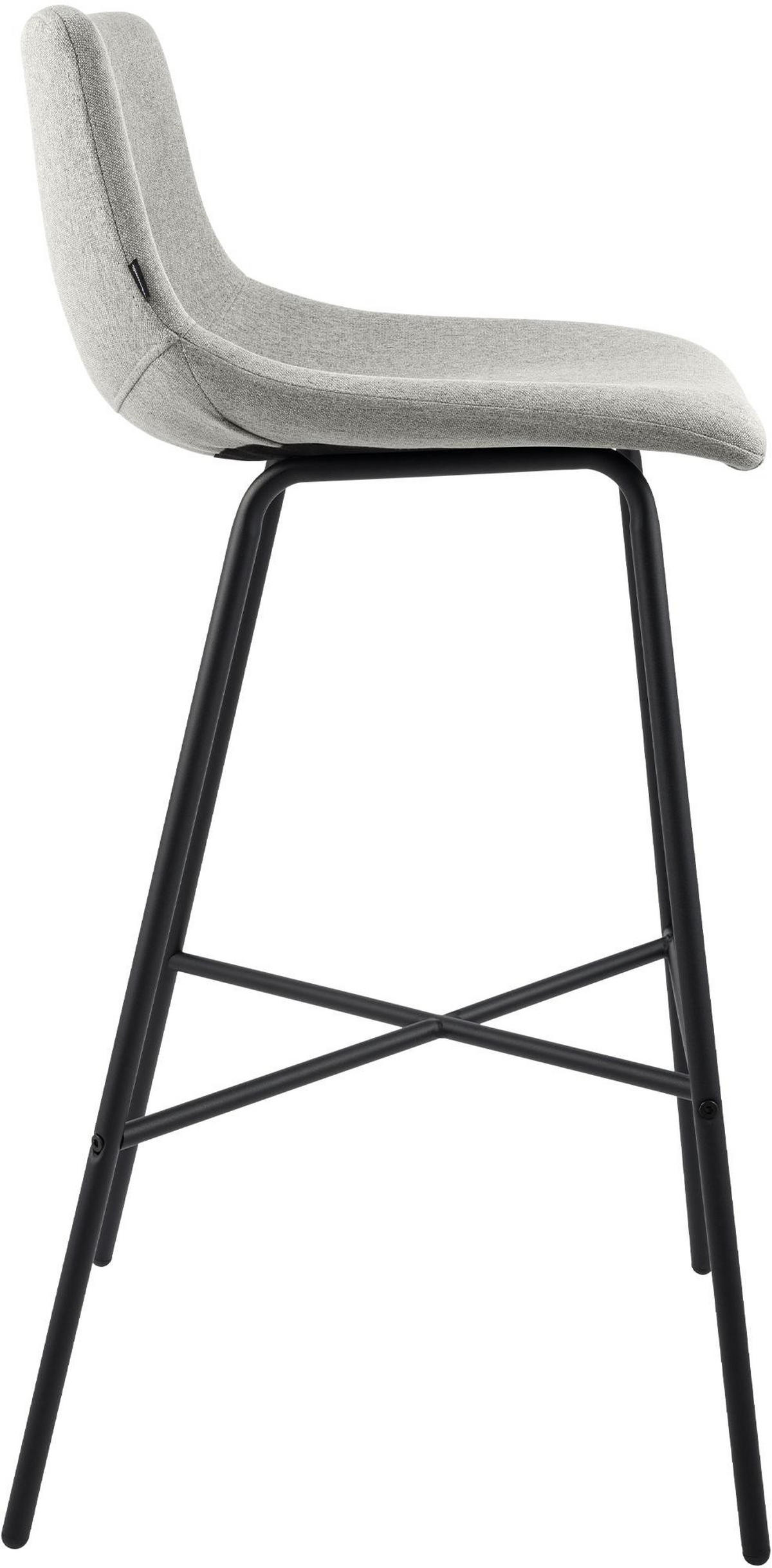 BARHOCKER Gekel Stoff Grau - Grau, Textil (44/98/49cm) - DELUKE