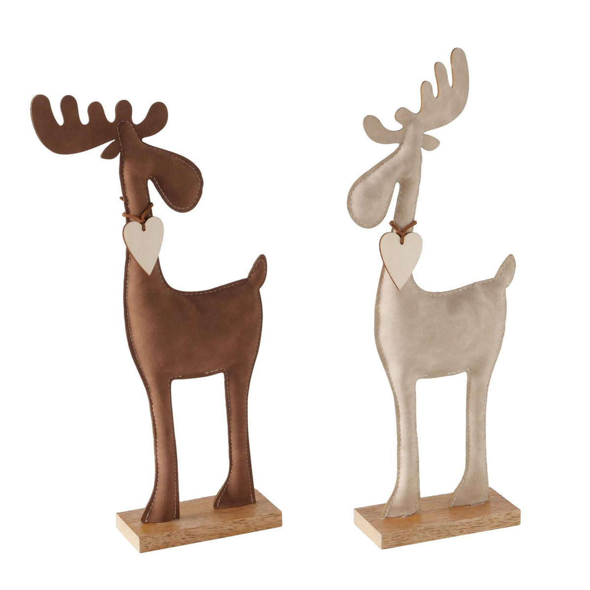 RENTIERFIGUR Booner 17/5/34 cm - Weiß, Holzwerkstoff (5/34/17cm) - Boltze Home