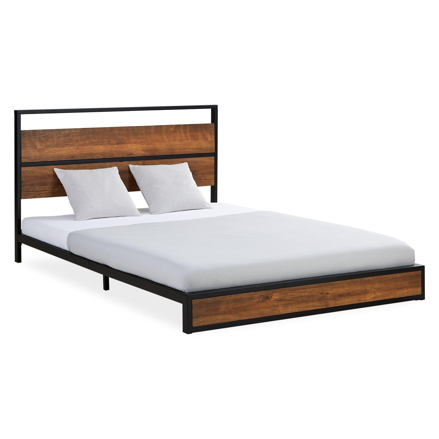 Homestyle4u Metallbett Schwarz 140x200 cm