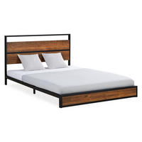 METALLBETT 140/200 cm in Schwarz mit Lattenrost - Schwarz, Holz/Metall (140/200cm) - Homestyle4u