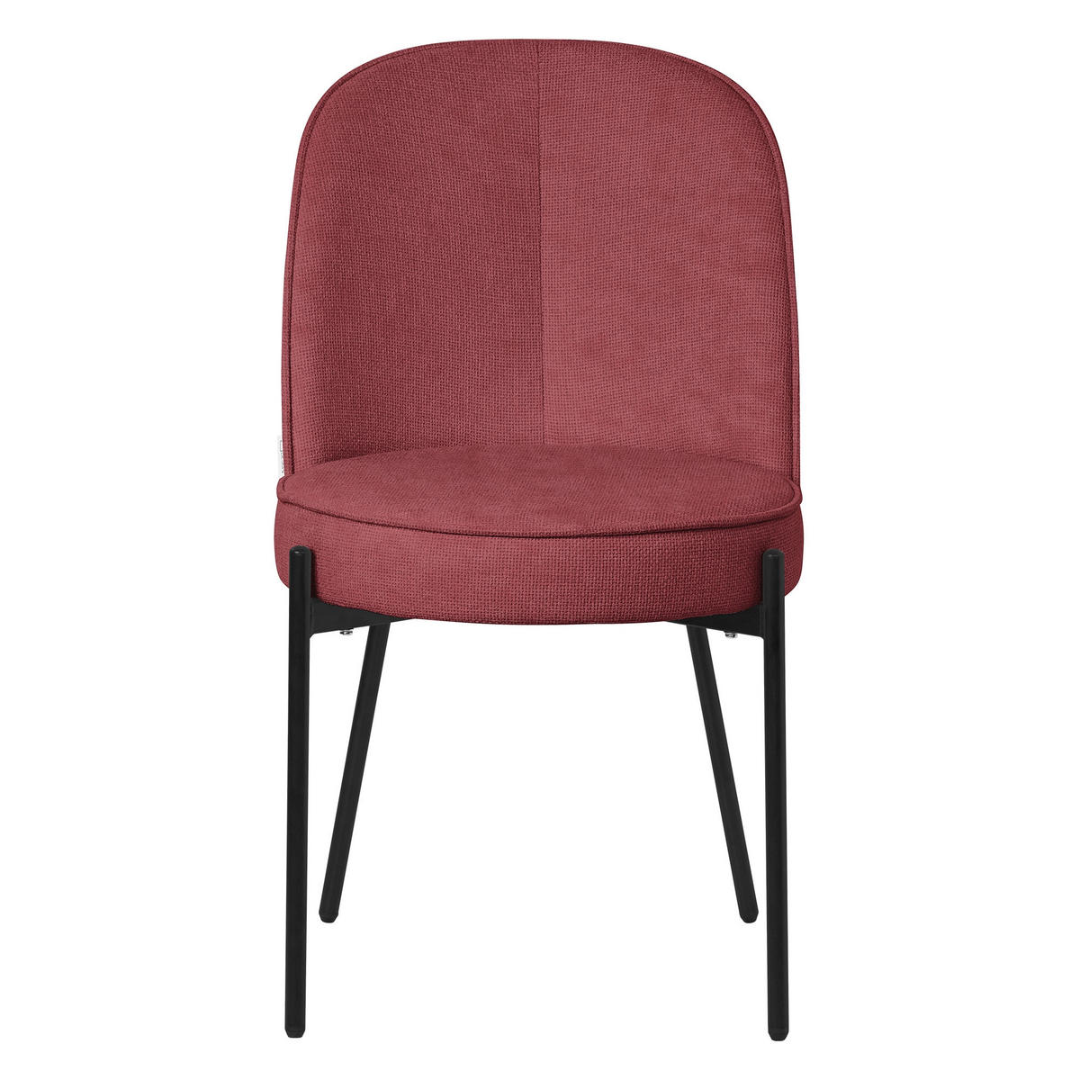 ESSZIMMERSTUHL 6er Set Beige mit Stoffbezug - Rot/Schwarz, Textil/Metall (50/83/63cm) - ML-DESIGN