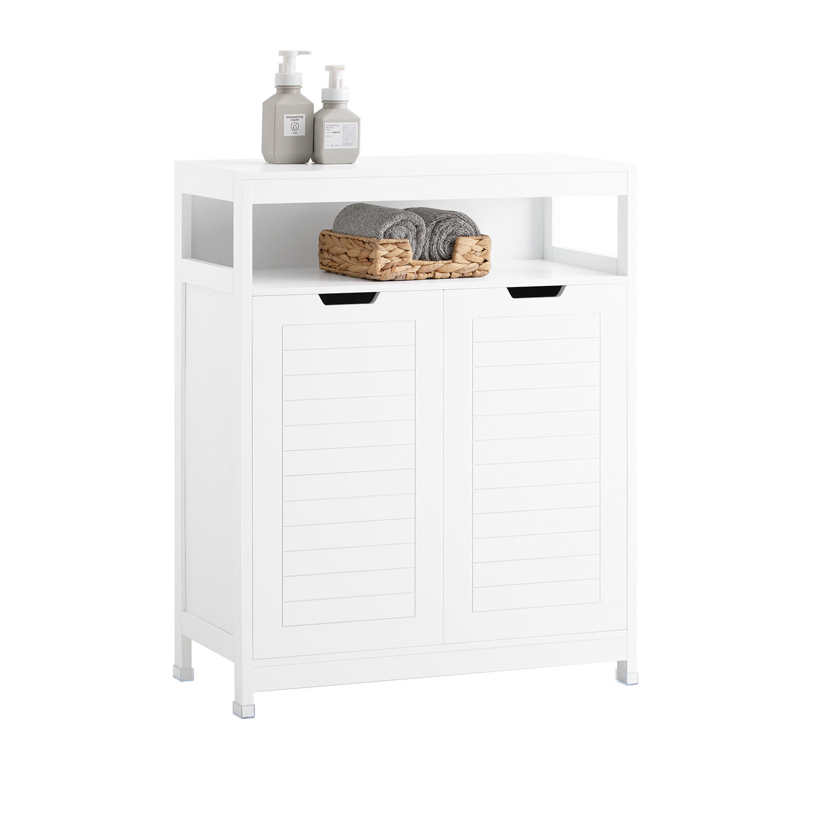 BADEZIMMERSCHRANK Weiß - Weiß, Holzwerkstoff (70/90/35cm) - SoBuy