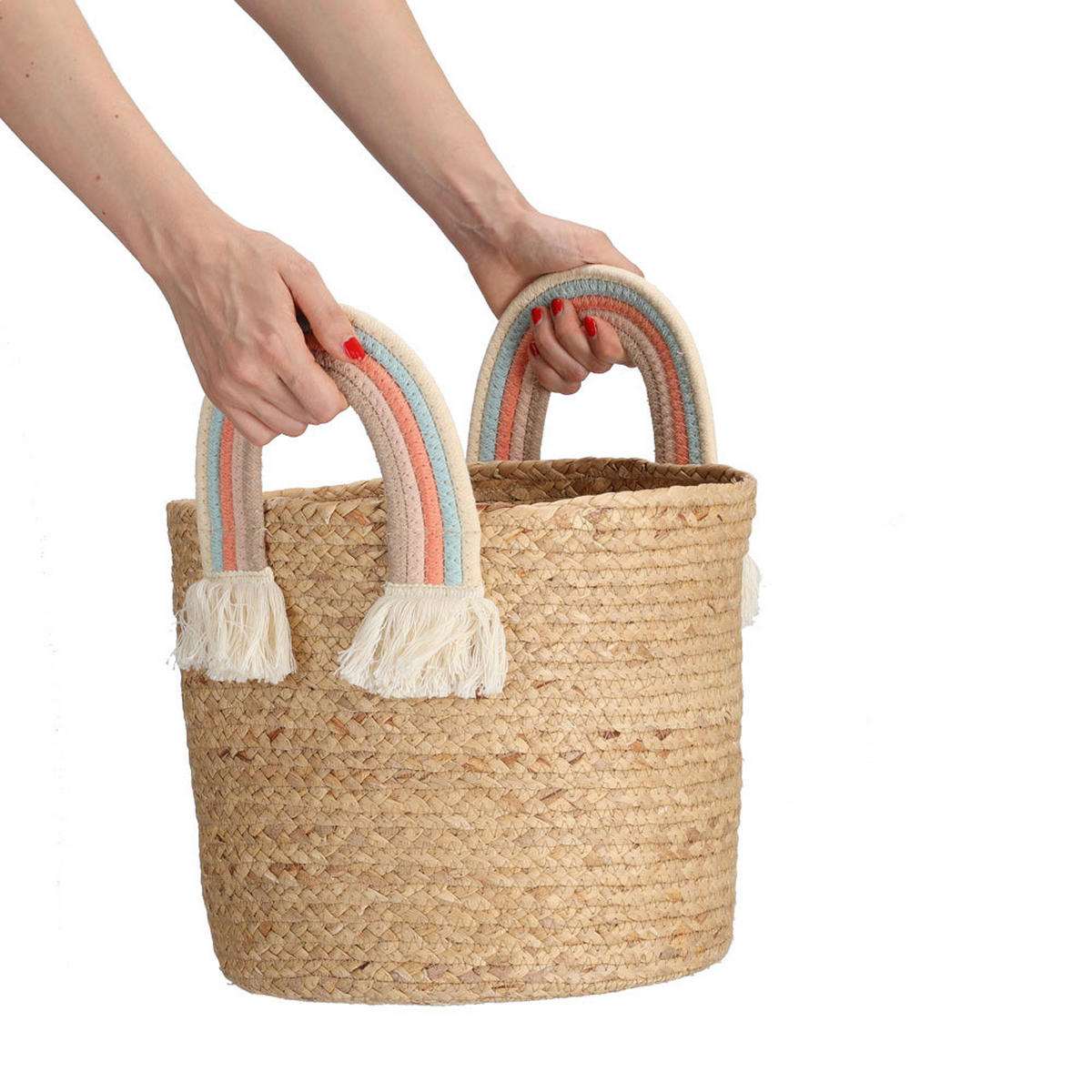 AUFBEWAHRUNGSKORB aus Seegras 30/30/30 cm - Braun, Naturmaterialien (30/30cm) - ZELLER