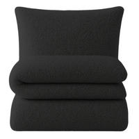 WINTER-BETTWÄSCHE 135x200 Teddy Fleece Warmer Plüsch Bettbezug Kuschelig - Anthrazit - Anthrazit, Textil (135/200cm) - Carpe Sonno