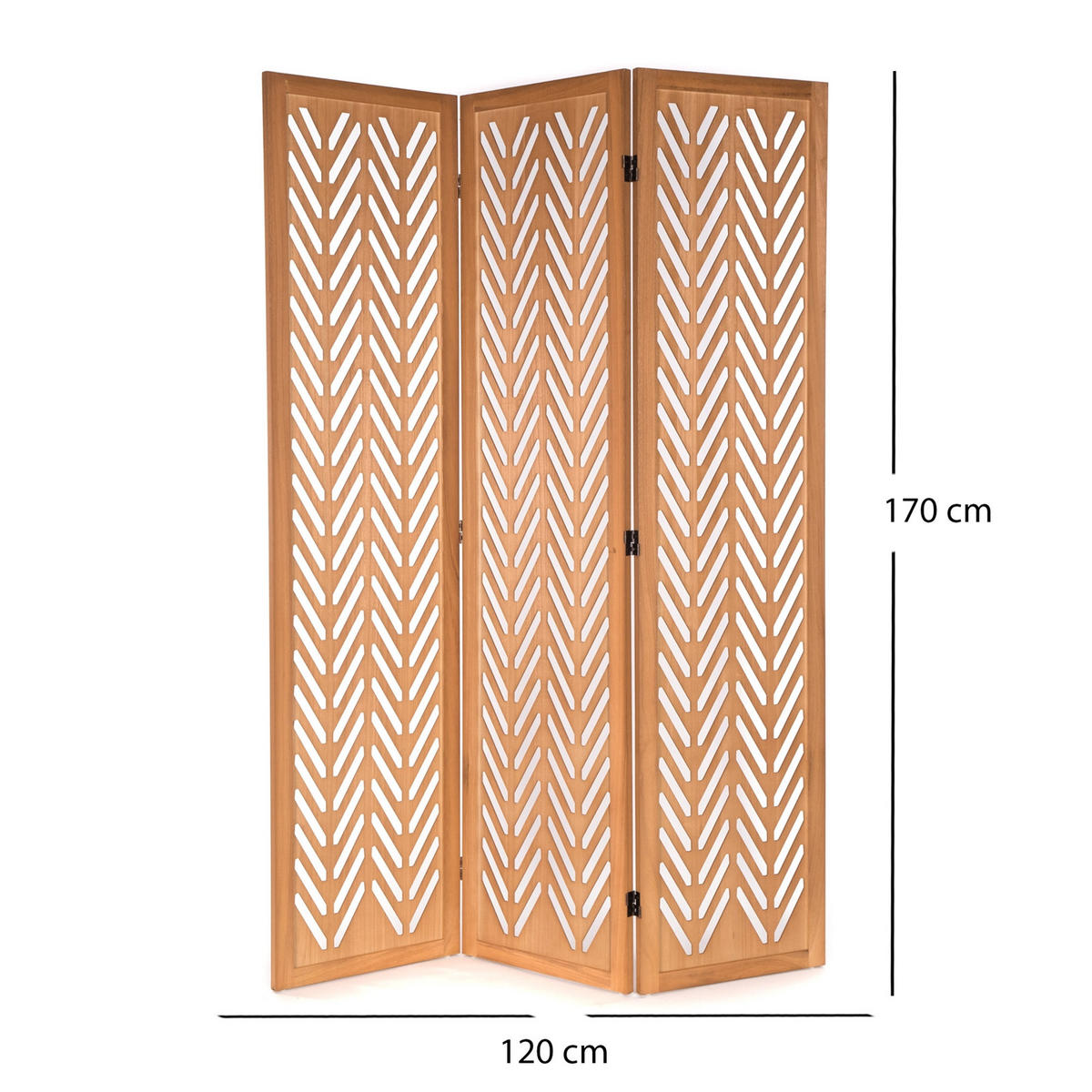 RAUMTEILER Mantra 3-tlg. Holz - Naturfarben, Holz (120/170/2cm) - CREEDWOOD
