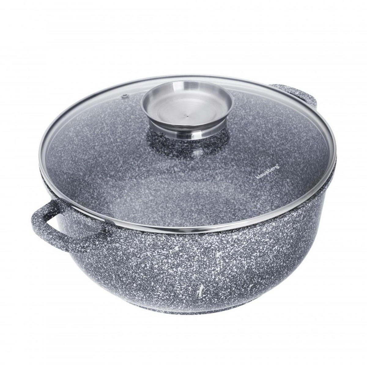 TOPF Grau 26/26/12 cm KB7523 - Grau, Metall (26cm) - Klausberg 