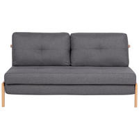 2-SITZER-SCHLAFSOFA Polsterbezug Dunkelgrau Edland - Dunkelgrau, Textil (152/76/92cm) - Beliani