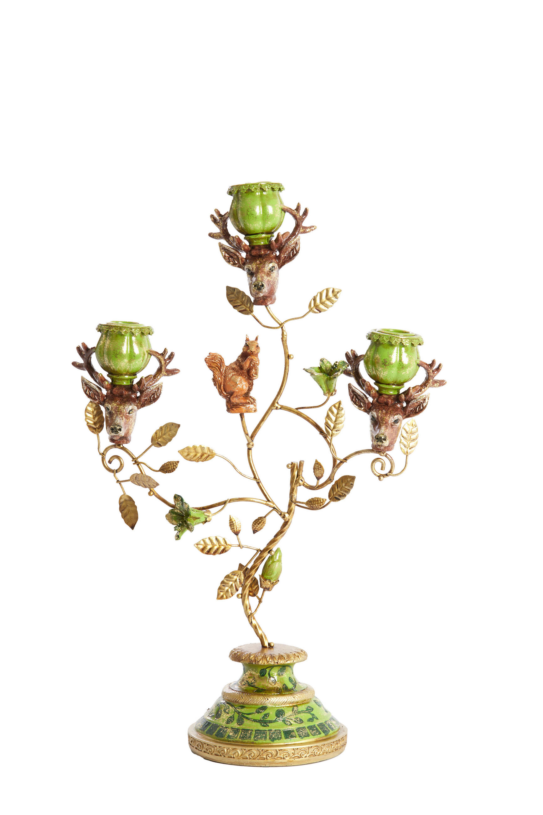 KERZENHALTER Soryn Grün 29.5/12.5/44 cm - Grün, Metall (12.5/44/29.5cm) - Light & Living