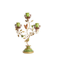 KERZENHALTER Soryn Grün 29.5/12.5/44 cm - Grün, Metall (12.5/44/29.5cm) - Light & Living